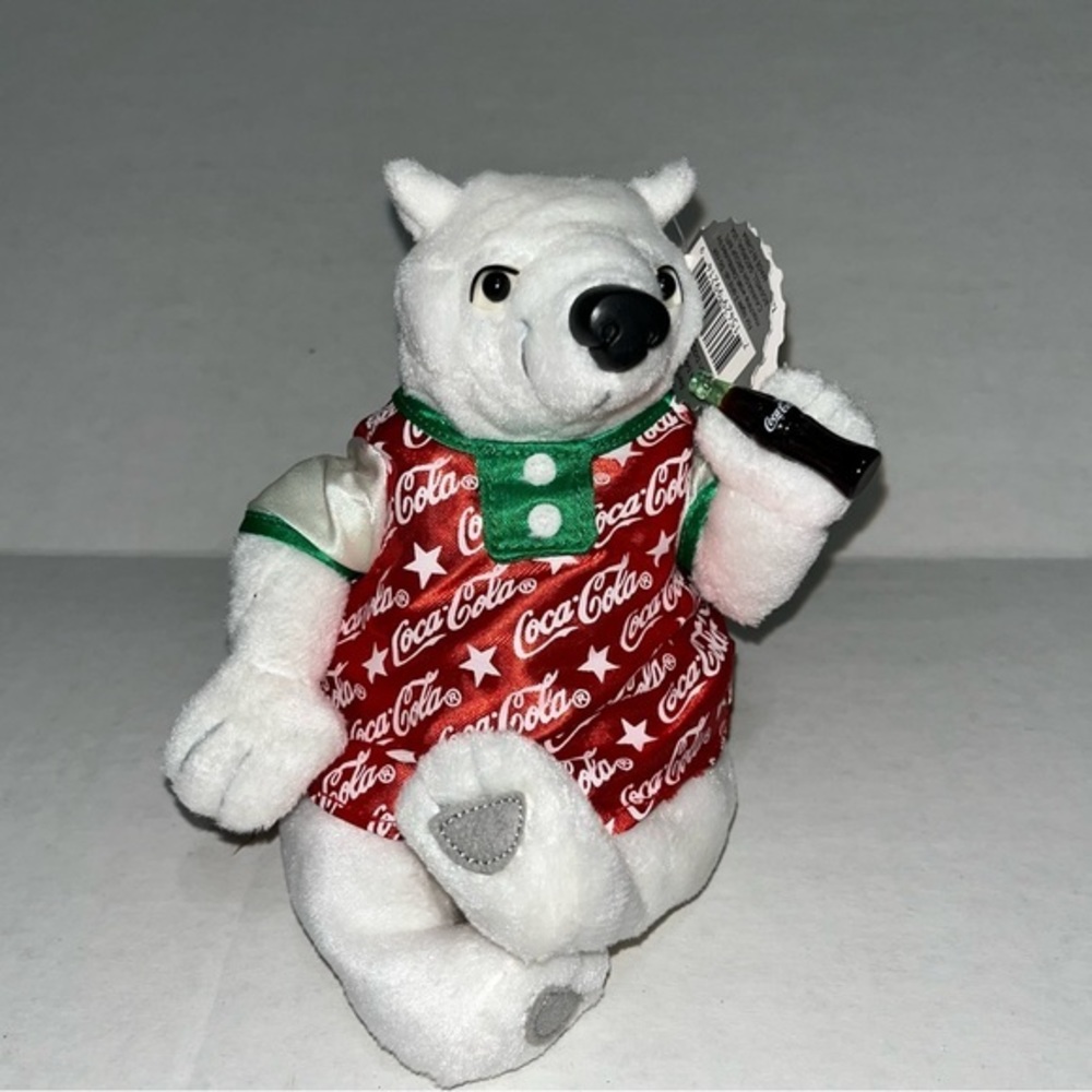 Coca-Cola‎ Polar Bear in Red Romper Bean Bag Plush